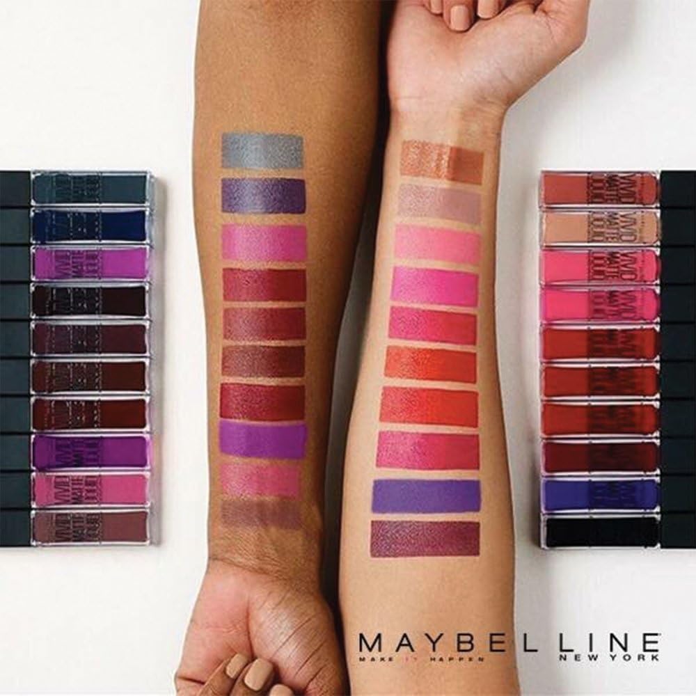 Maybelline liquid matte lipstick texture detail