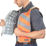FlexiFreeze Professional Series Ice Vest Hi-Vis Orange front view cooling