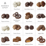 Side profile of decorative chocolate gift tin