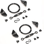 Anti Sag Gate Kit for Wooden Fence Gate, Anti-Sagging Gate Support Cable Kit in Zinc, Door Repair Kit for Outdoor, Anti-Sag Frame Fence Gate Kit Steel Gate Hardware, Sliver, 2 Pack - Image 9