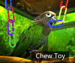 Hyamass 200 piece pack of colorful bird toy chain links for mental stimulation.