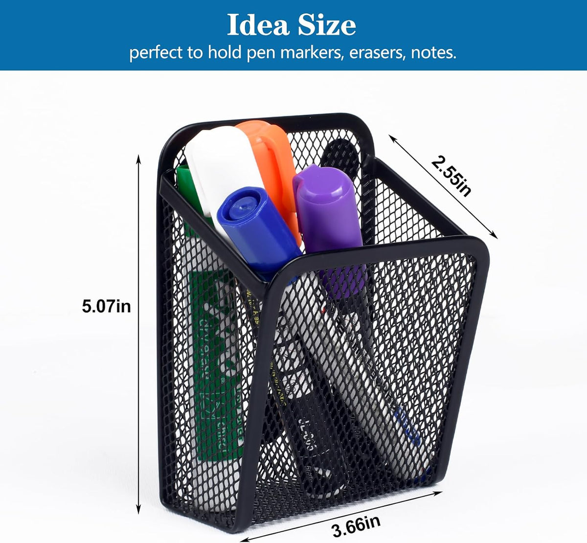 Simetufy magnetic pencil holder attached to a refrigerator surface