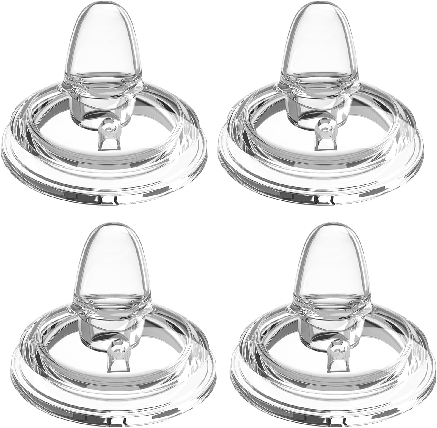 Giftophilia sippy spout nipples front view pack of four for transition bottles