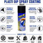 Plasti Dip 11 ounces black spray can side profile label details