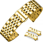 Stainless Steel Watch Band Straight & Curved End 14mm 16mm 18mm 19mm 20mm 21mm 22mm 23mm 24mm Premium Polished Metal Watch Band Bracelet Universal Smartwatch Replacement Strap Men Women - Image 10