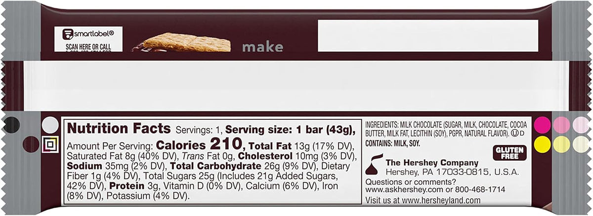 Authentic imported American HERSHEY'S chocolate bar isolated on a clean background.