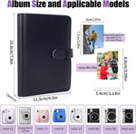 Riosin mini photo album open pages showing transparent pockets