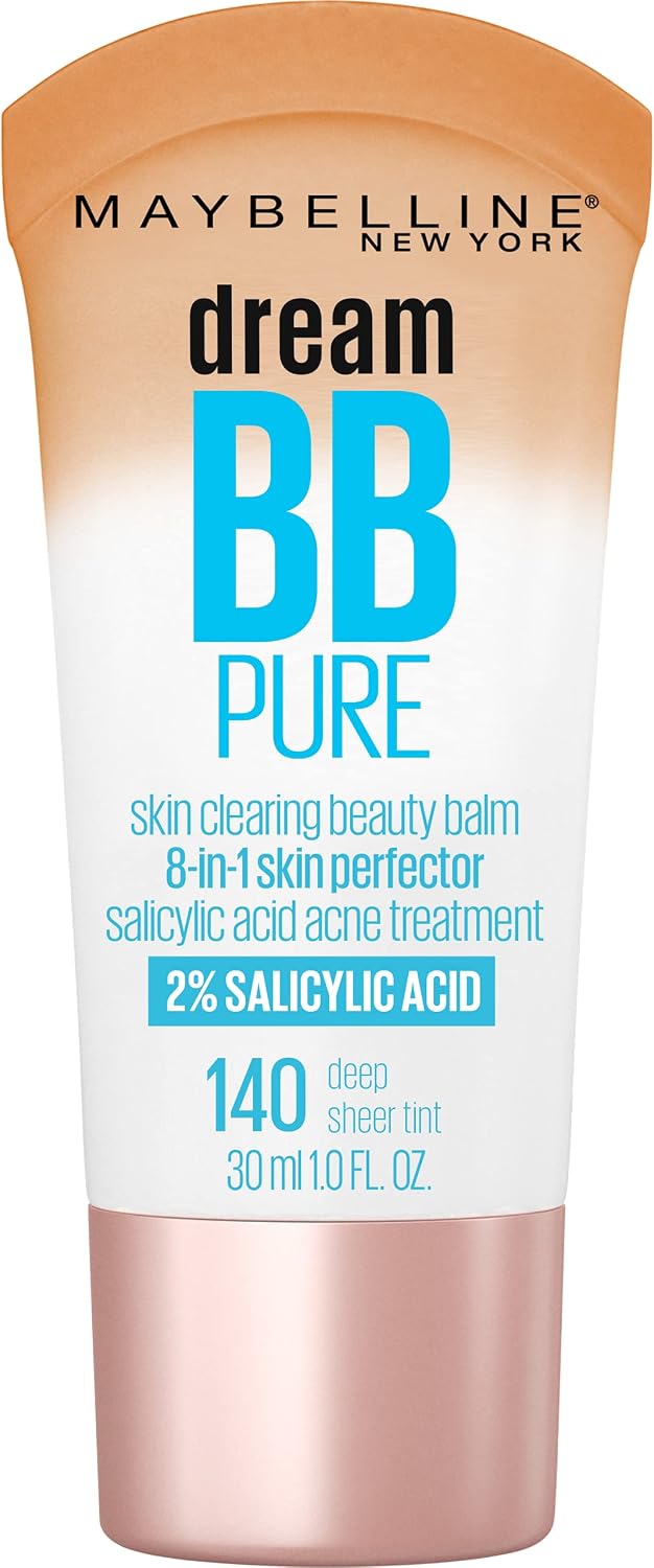 Maybelline Dream Pure Skin Clearing BB Cream, 8-in-1 Skin Perfecting Beauty Balm With 2% Salicylic Acid, Sheer Tint Coverage, Oil-Free, Light, 1 Count - Image 10