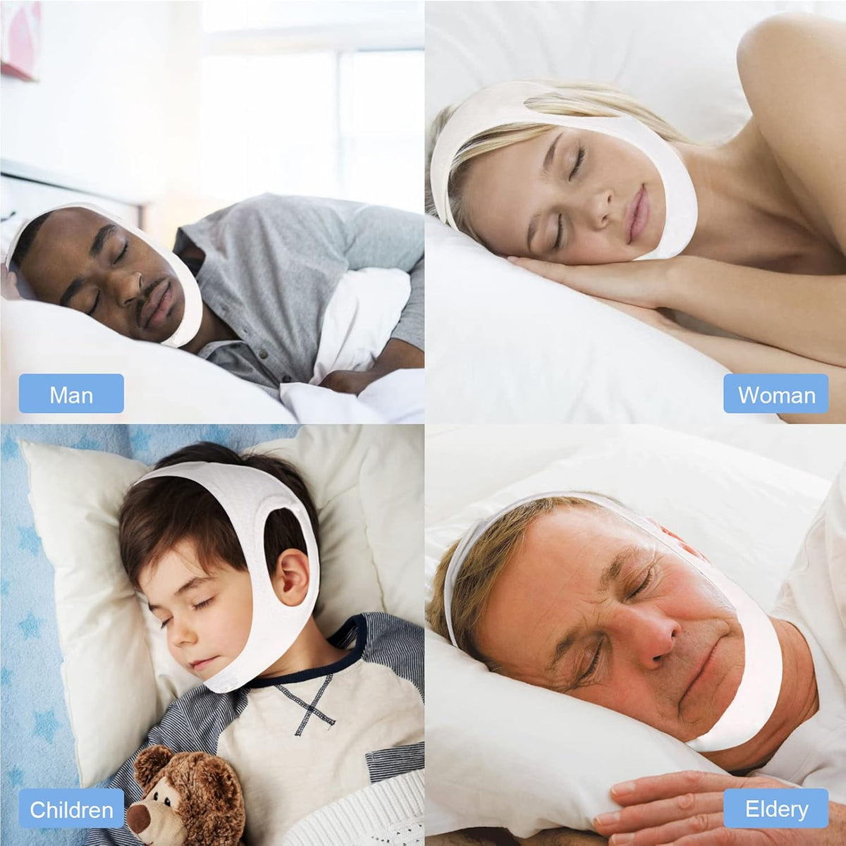 Forzacx anti snoring device worn with cpap mask