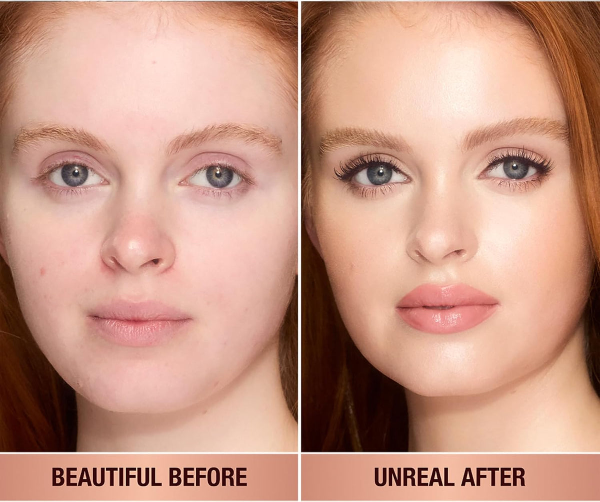 Charlotte Tilbury Sheer Glow foundation stick cream makeup swatch