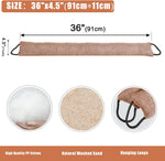 Weighted door air blocker cotton linen fabric close up view