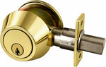 Design House Gateway Single Cylinder Deadbolt, Polished Brass | Adjustable Latch, Surface, Zinc, Hardware, 727438 - Image 11