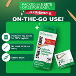 The Natural Dentist Stim-U-Dent mint dental picks box angle view