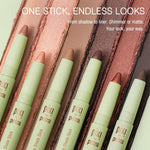 Pixi matte brown eyeshadow stick swatch on skin