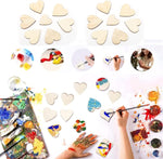 Greatstar wooden heart craft slices showing smooth sanded surface