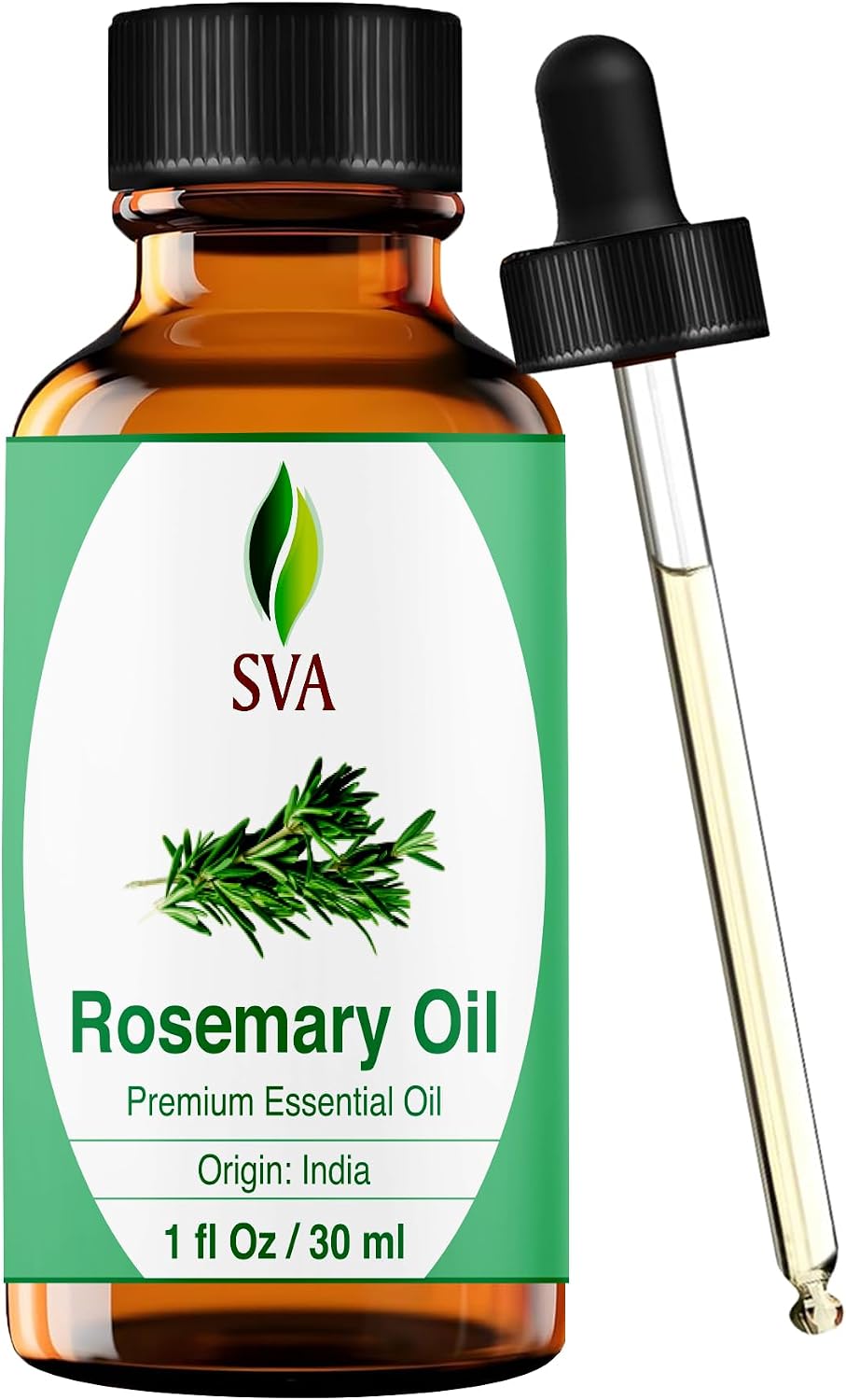 SVA Organics Rosemary Essential Oil front view bottle