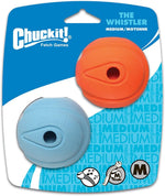 Chuckit Whistler medium dog ball front view