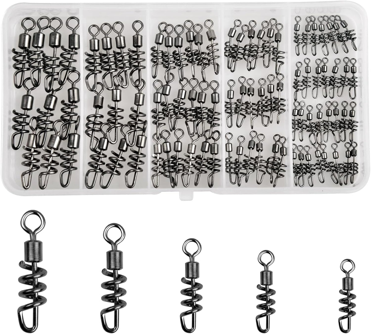 JSHANMEI fishing swivels kit front view container