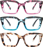 DXYXYO Blue Light Blocking Reading Glasses for Women Oversized Computer Readers Retro Fashion Square - Image 11