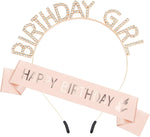 Women's Glitter Birthday Sash and Tiara Set - Sliver and White Rhinestone Headband, Crowns, and Happy Birthday Decorations - Image 14