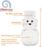 Clearview Containers 2 Ounce Honey Bears with red screw top lids