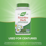 Nature's Way Feverfew herbal supplement ingredient panel