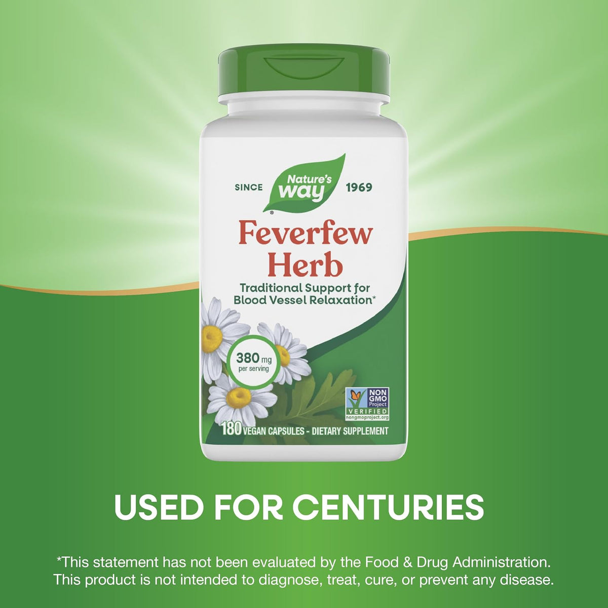 Nature's Way Feverfew herbal supplement ingredient panel