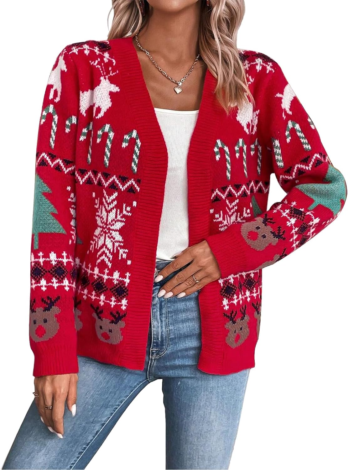 Women's Cardigan Soft Pocketed Long Sleeves Casual Knitted Open Front Cardigans Lightweight Sweaters - Image 13