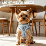 Close-up of PUPTECK soft mesh padded vest harness fabric texture
