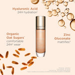Clarins hydrating foundation texture preview