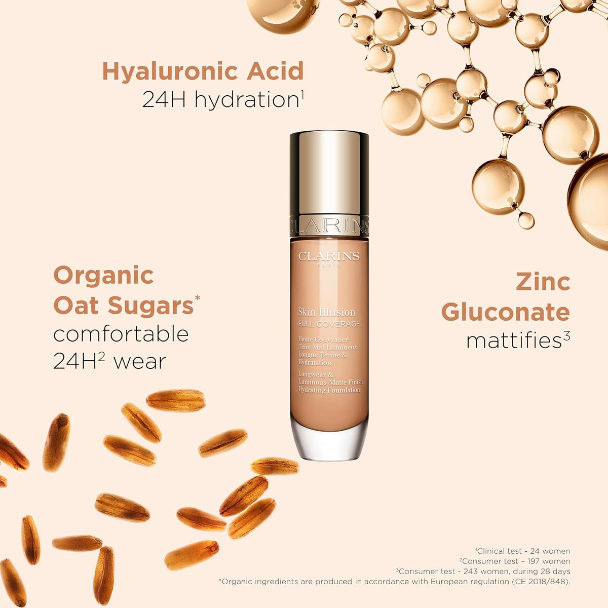 Clarins hydrating foundation texture preview