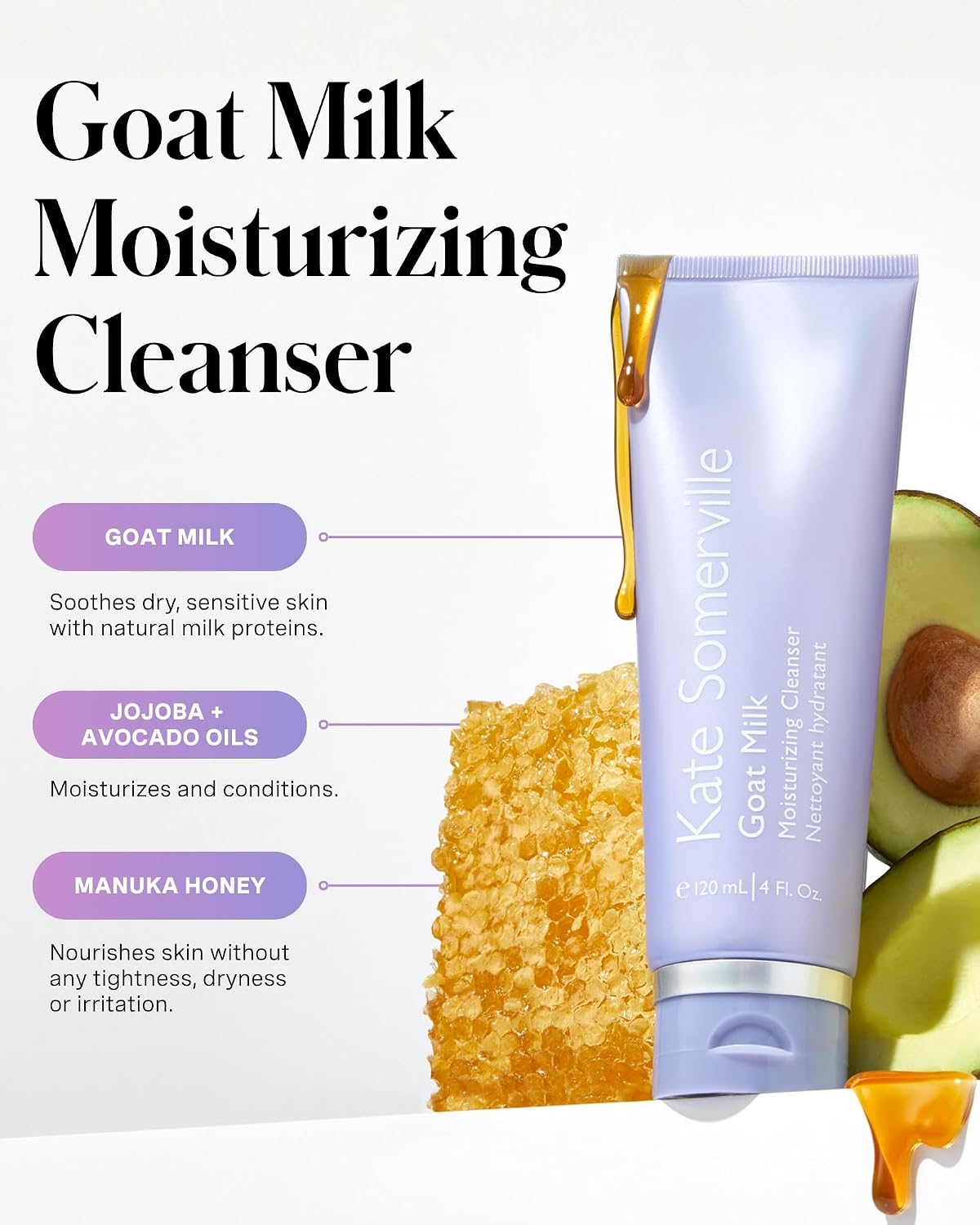 Kate Somerville gentle daily cream face wash texture closeup