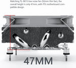 Thermalright AXP90-X47 installed on motherboard in ITX case