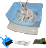 PINVNBY large rabbit litter box front view pet accessory