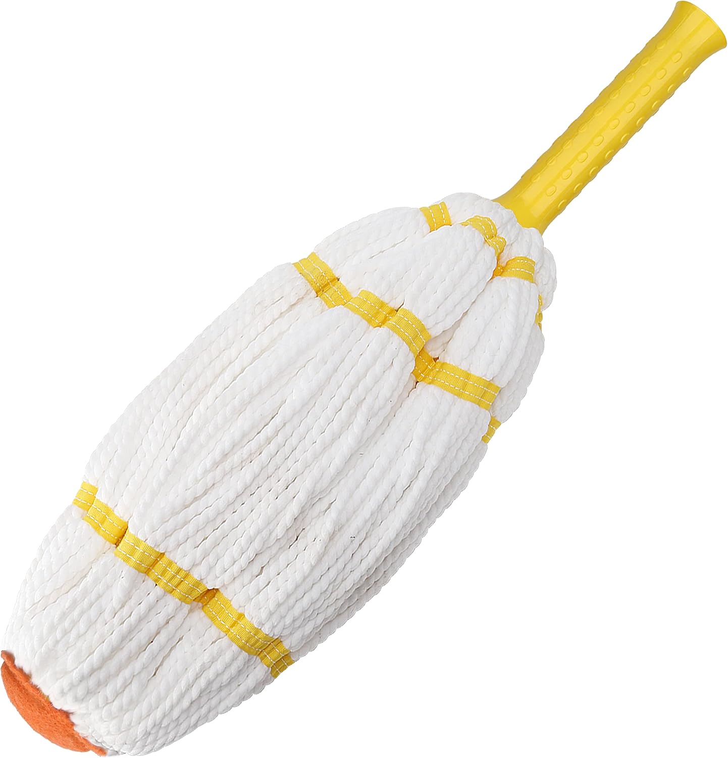KeFanta Microfiber Twist Mop Refill front view showing white and yellow heavy duty cleaning strands.