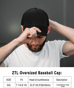 Ztl plus size mesh trucker hat interior construction detail