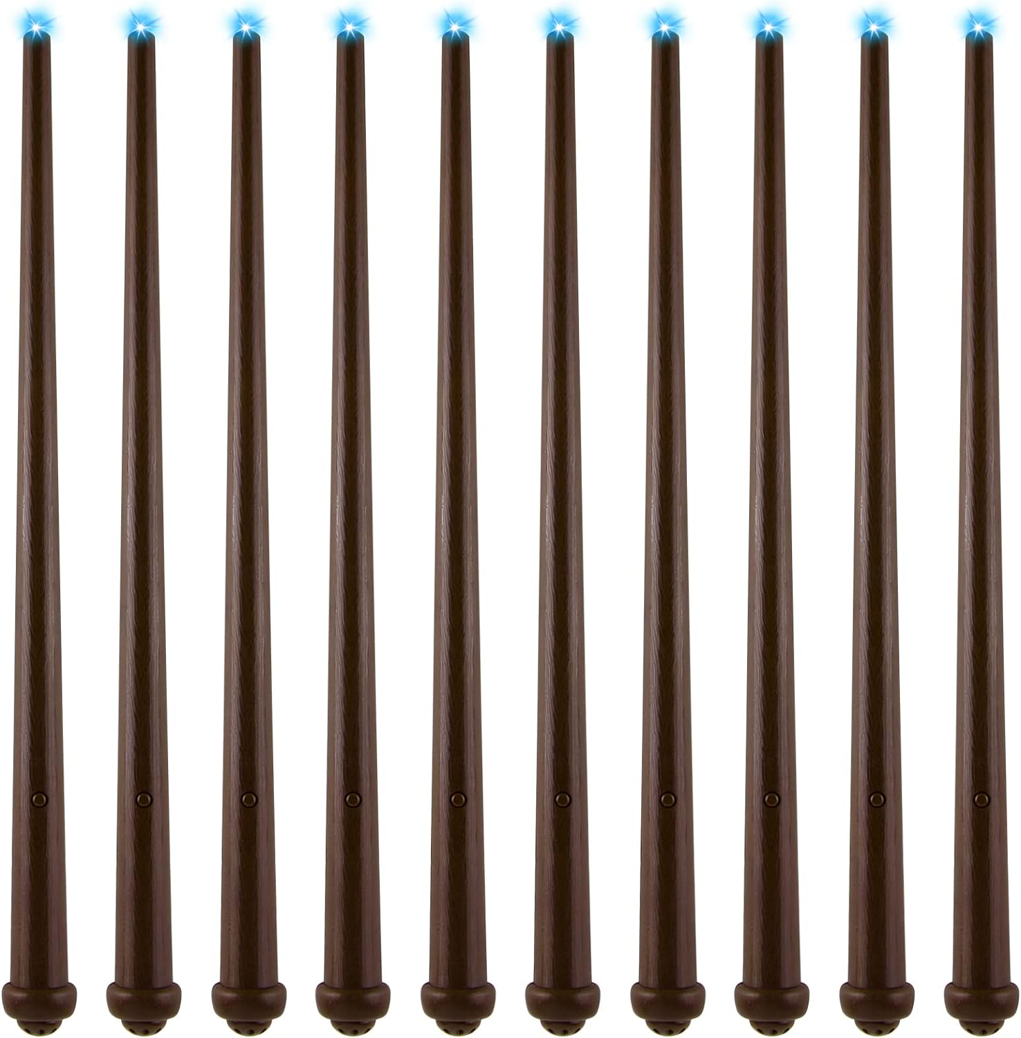 Miahart 10 pieces magic light up wizard wands front view