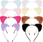 ACO-UINT 8 Pack Cat Ears Headbands front view cute hair accessories
