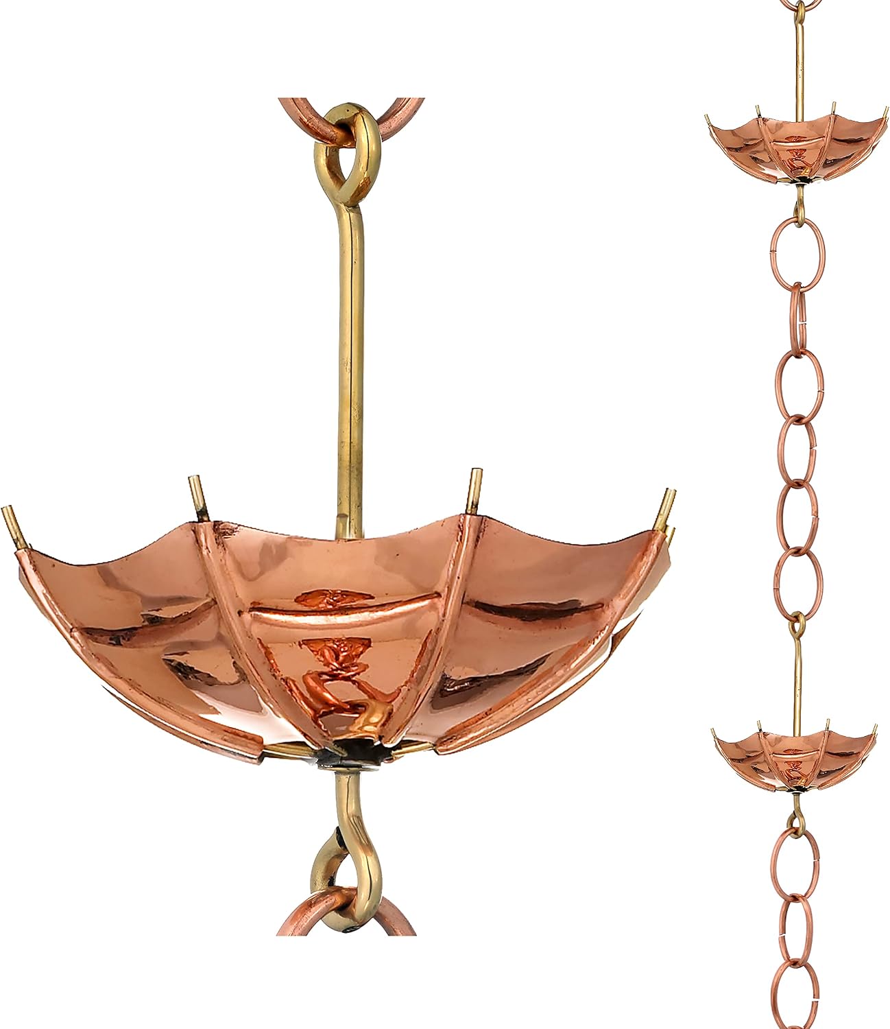 Good Directions umbrella rain chain front view