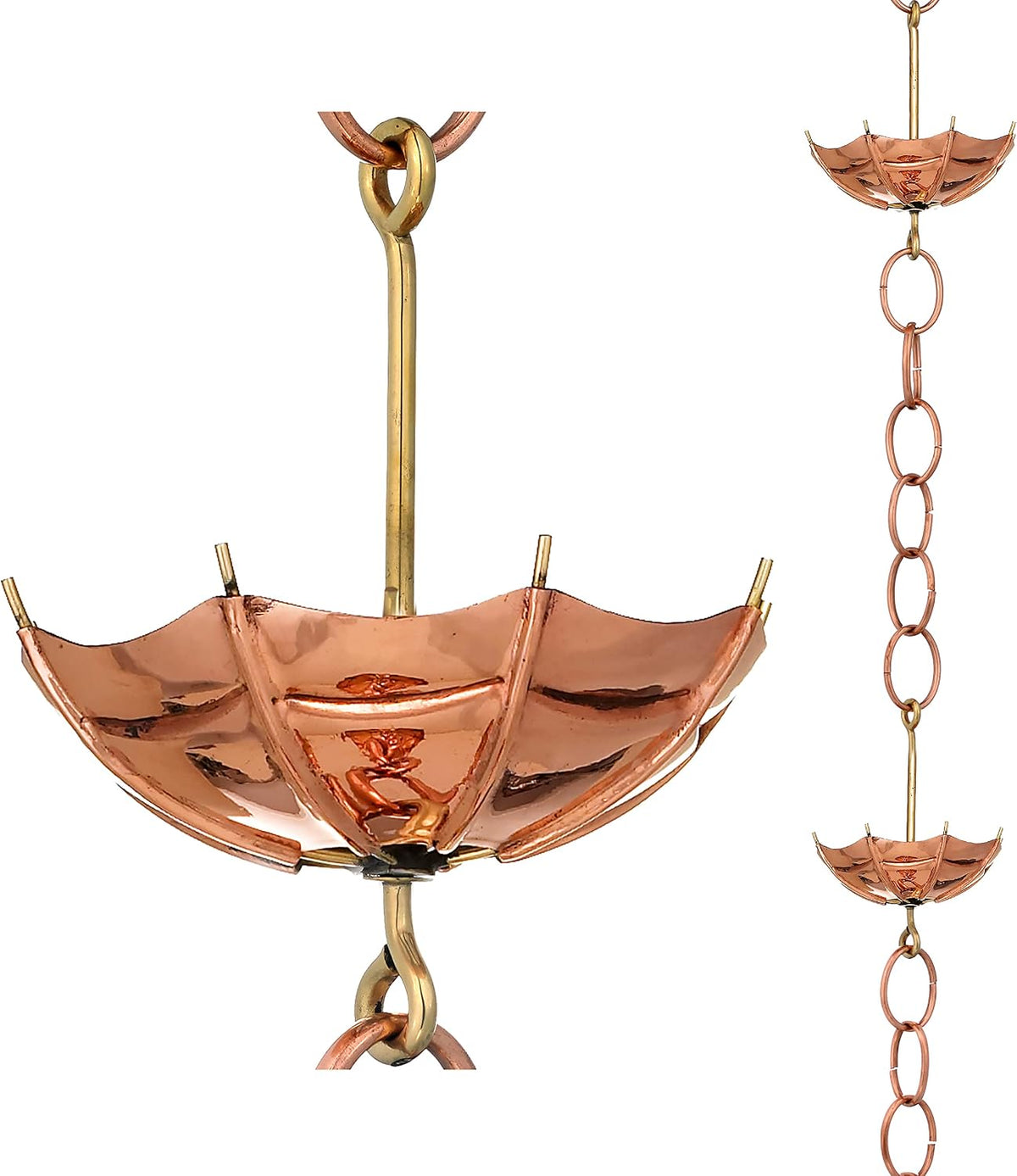 Good Directions umbrella rain chain front view