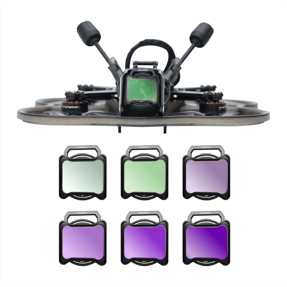 Blaueochi 6-piece ND filter set for DJI O4 Air Unit front view