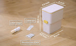Side profile of Ayvfirex cat litter trash can size reference