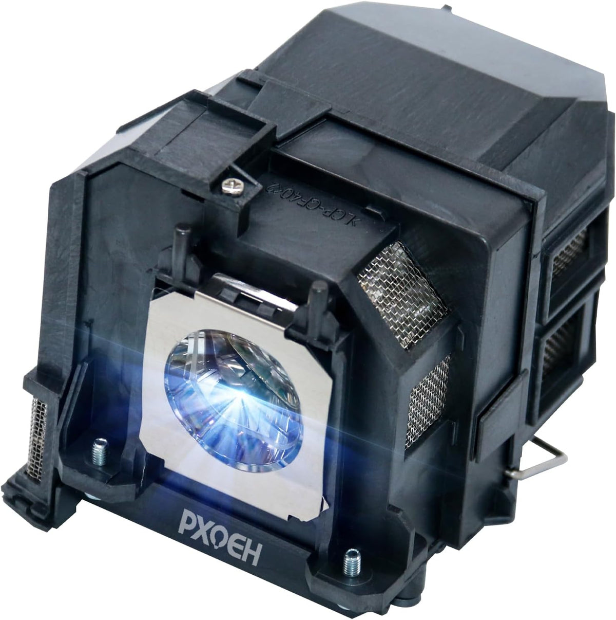 PXOEH ELPLP91 replacement projector lamp front view showcasing the durable black housing unit