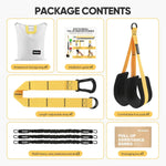 Hetilicjdm strength training kit components laid out with carry pouch