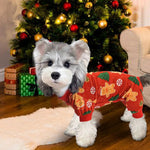 XPUDAC dog onesie snowman design