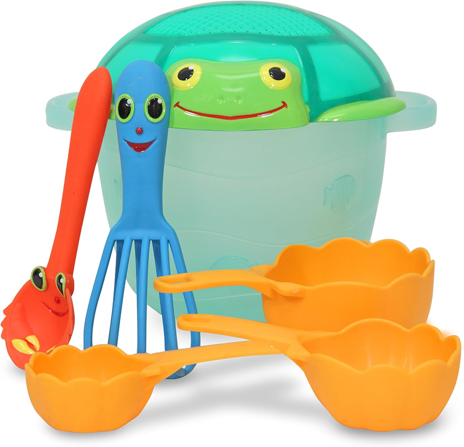Melissa and Doug Seaside Sidekicks Sand Baking Set front view with all pieces