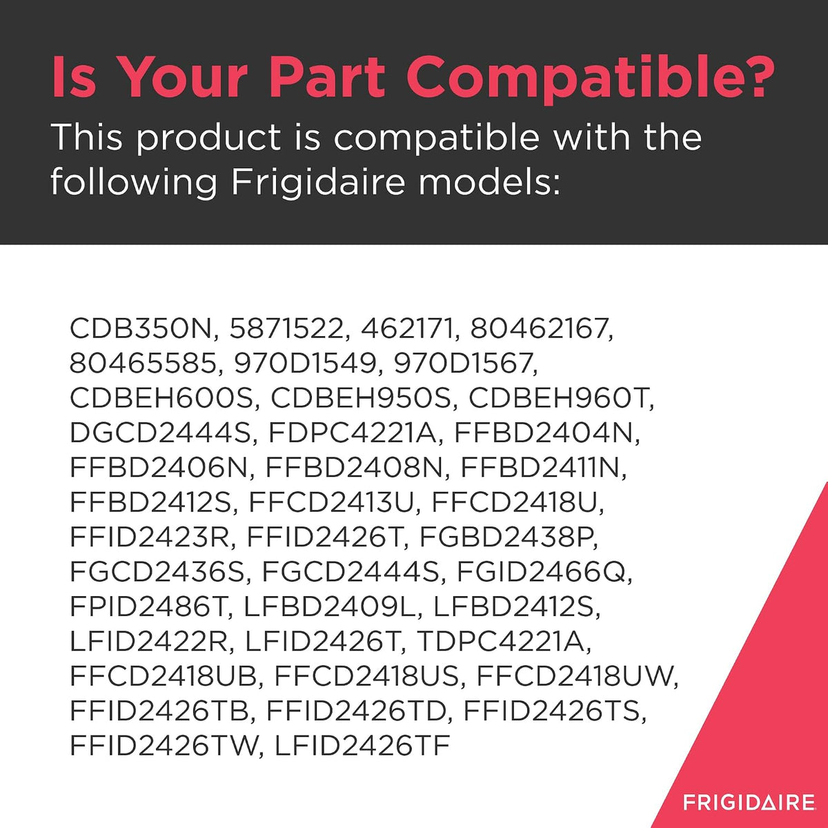 Frigidaire genuine OEM dishwasher wash arm complete view
