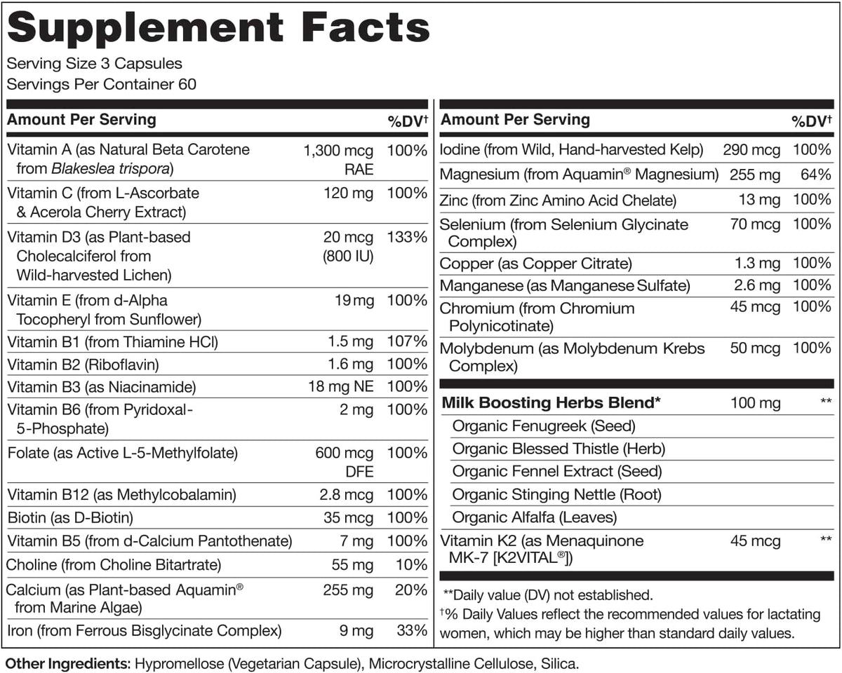 Naturelo nursing mother supplement lifestyle layout