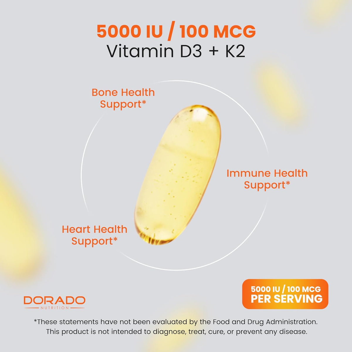 Dorado Nutrition bone and immune health supplement packaging