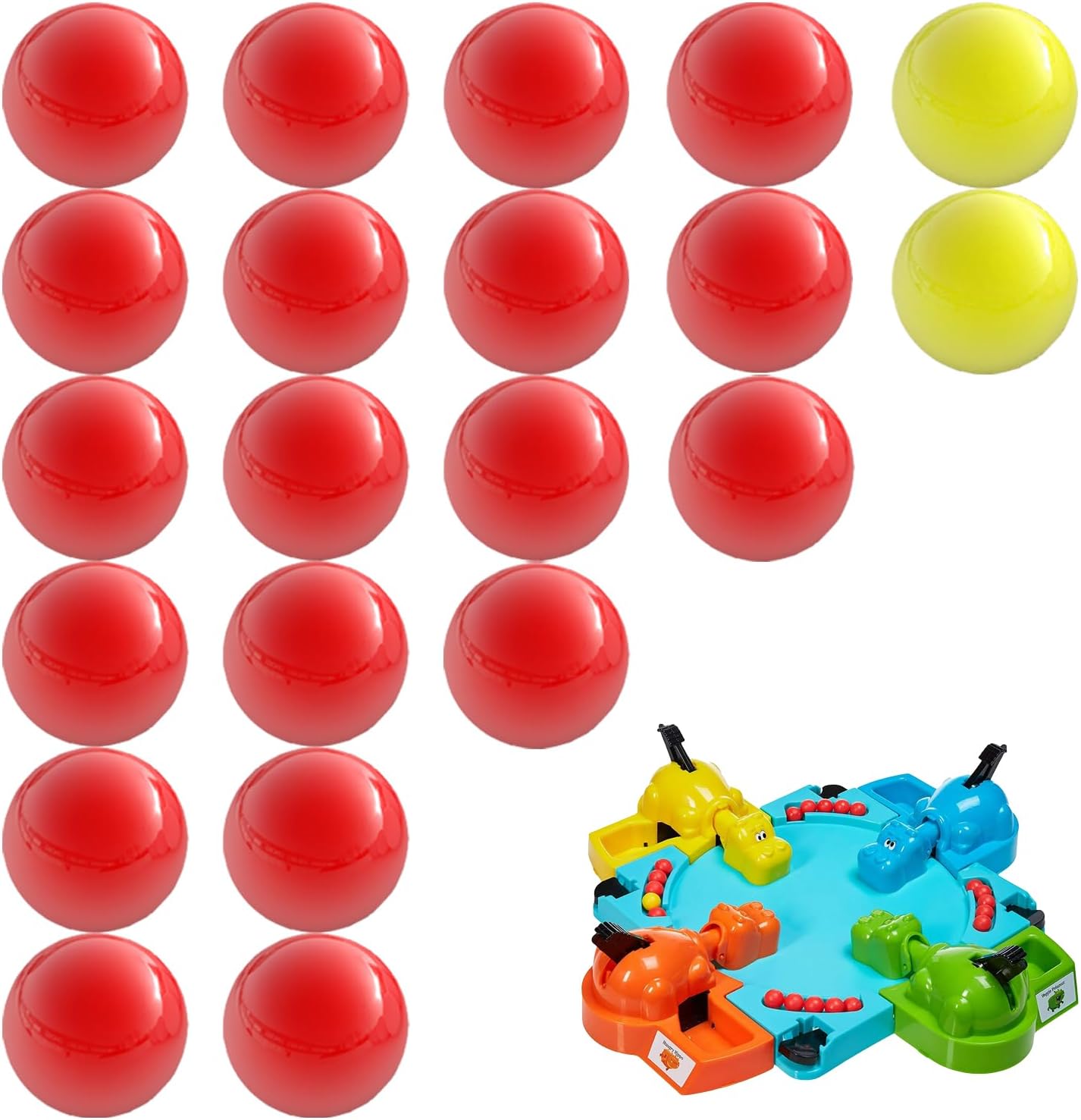Impresa Replacement Marbles front view showing twenty-one red and yellow game pieces